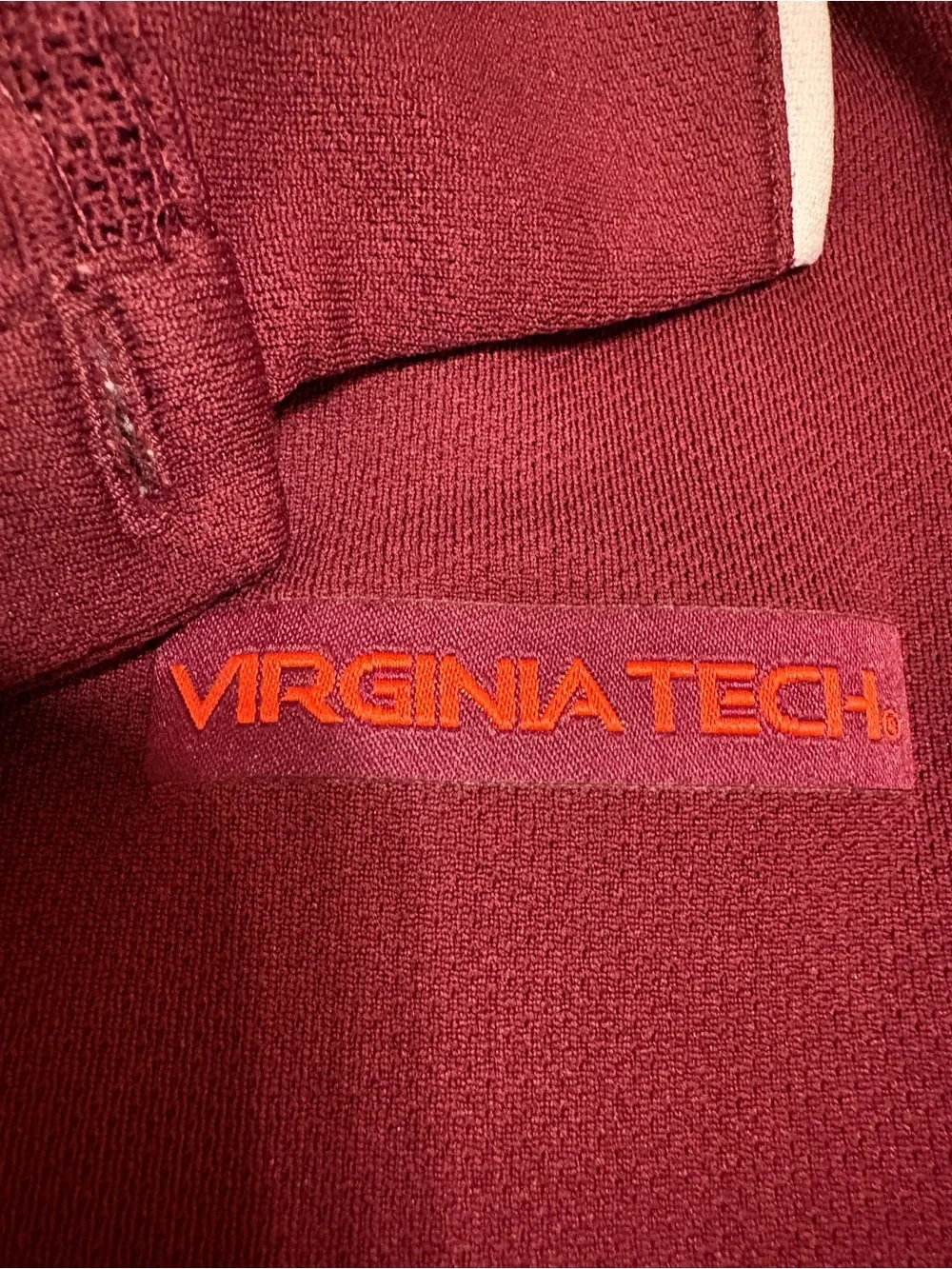 Nike Virginia Tech Hokies Dri-fit Polo Shirt Short Sleeves Maroon Size L